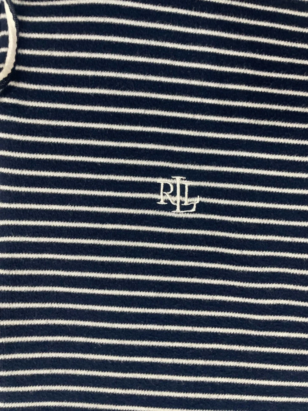 Lauren Ralph Lauren Navy and White Striped Hooded Zip Swim Cover-Up (J)